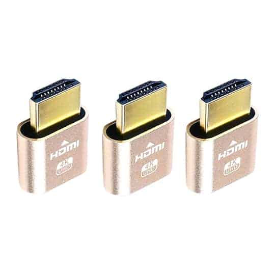 Progressive Robot HDMI Dummy Plug Display Emulator Triple Pack